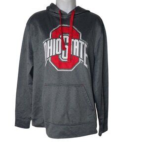 Ohio‎ State Buckeyes Scarlet And Gray Hooded Sweatshirt NCAA FOOTBALL Men's M
